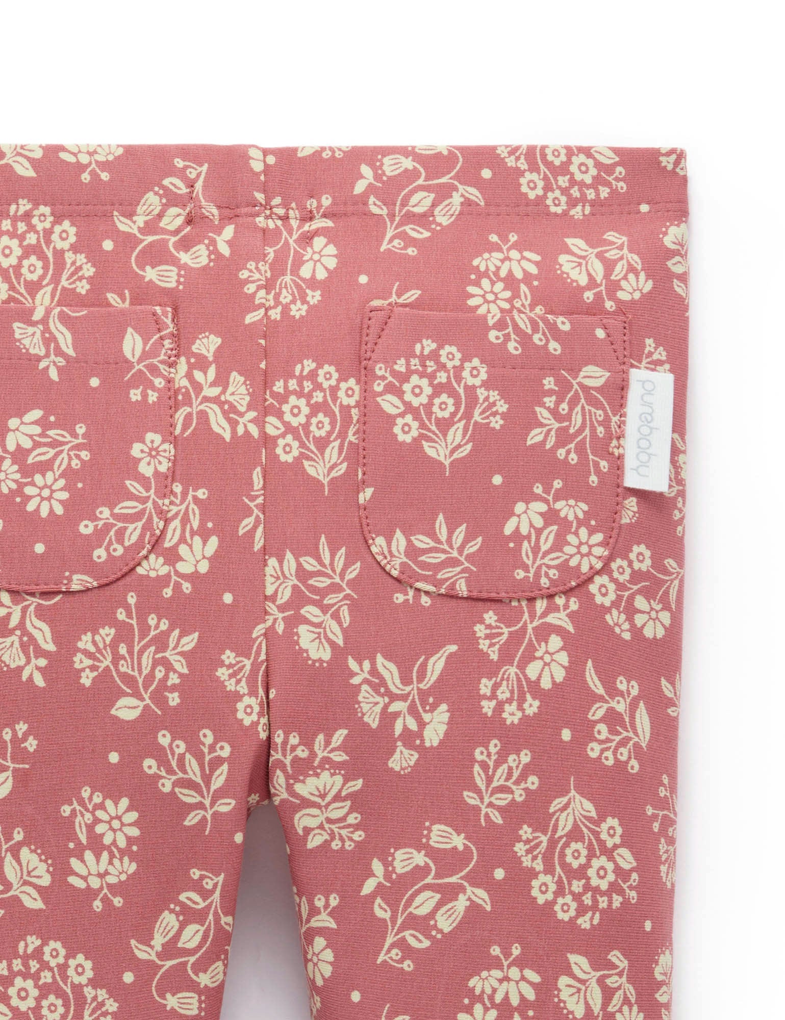 Thick Leggings with Pockets - Silhouette Floral | Purebaby