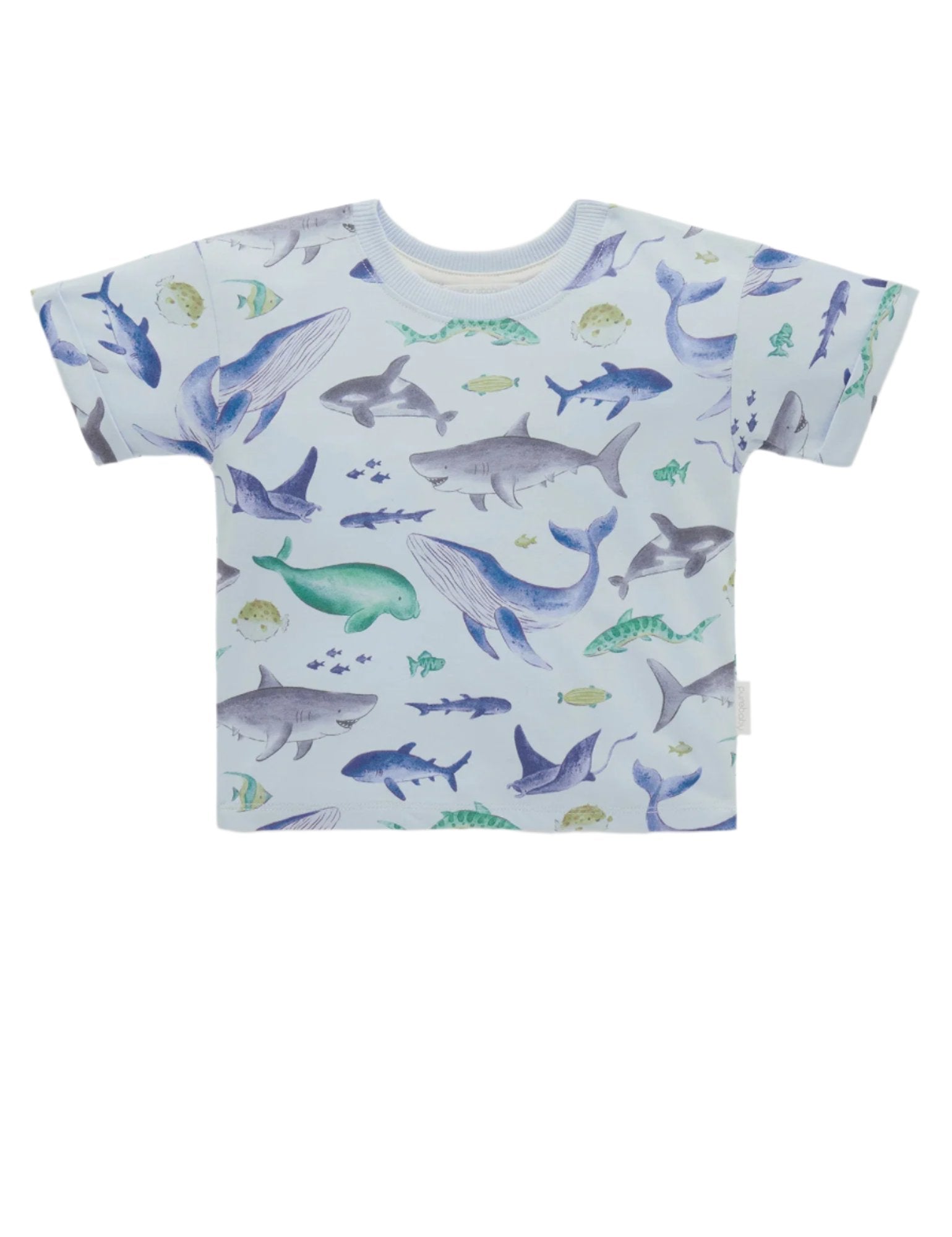 SHARK RELAXED TEE | Purebaby