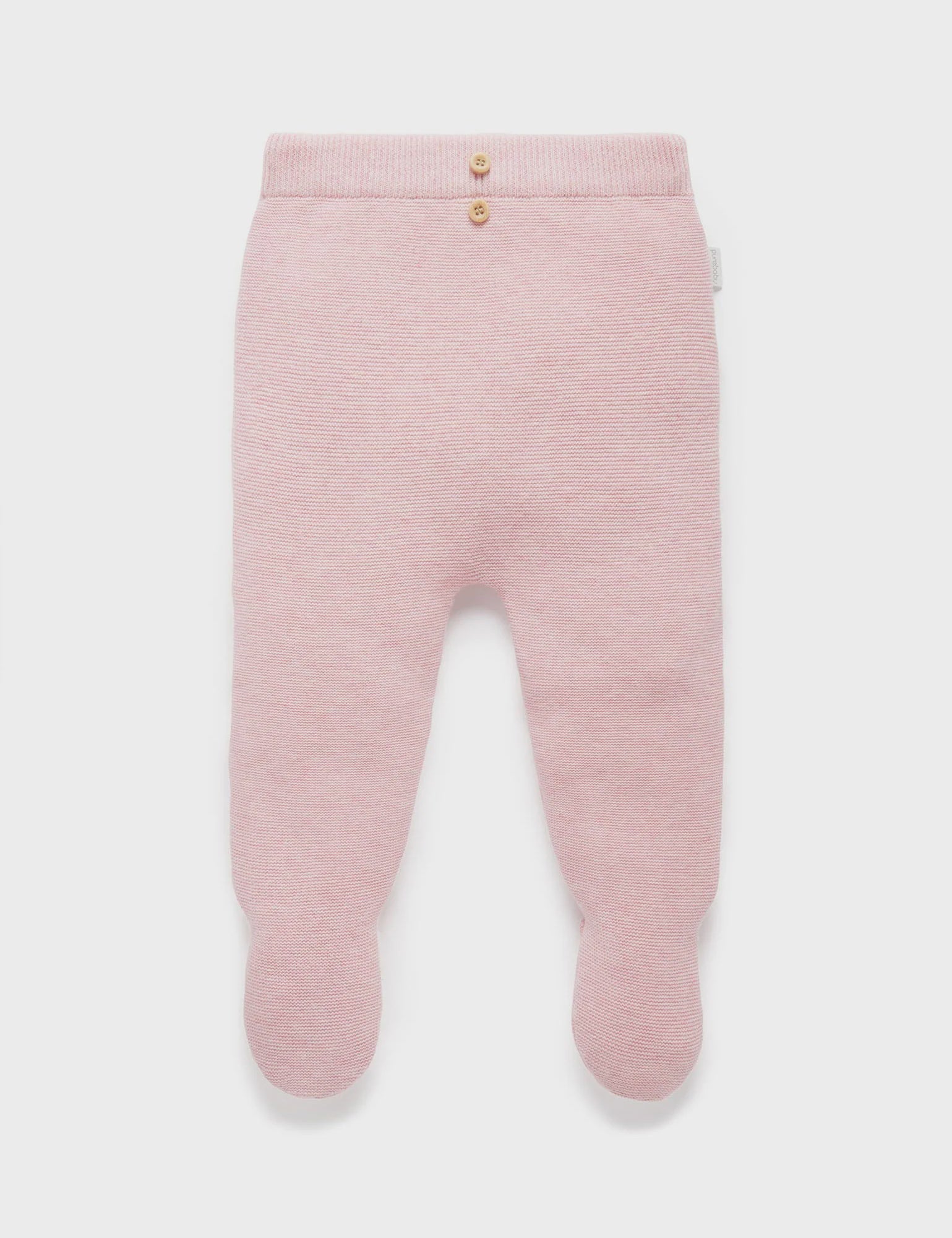 Textured Legging  - Pink Melange | Purebaby