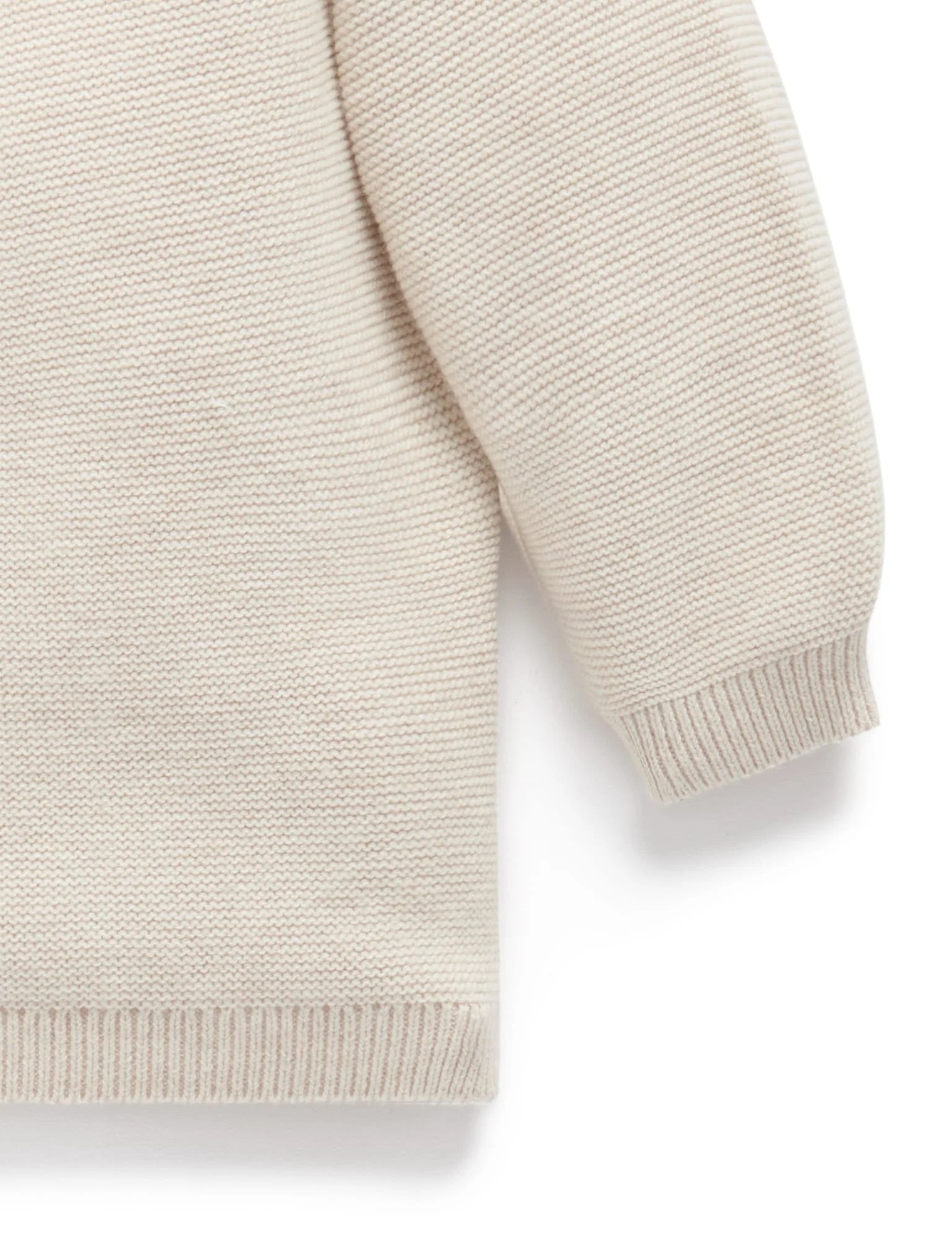 Textured Cardigan - Wheat Melange | Purebaby