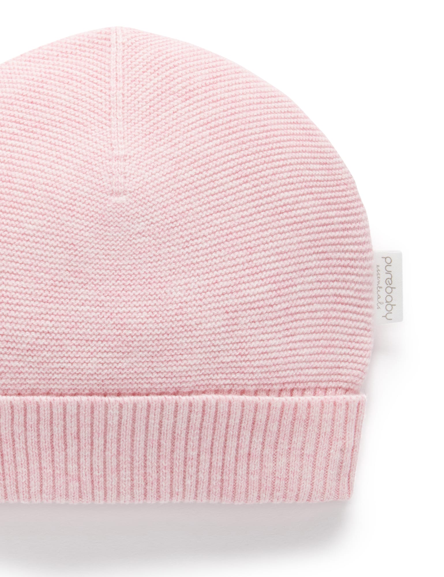 Textured Beanie - Pink Melange | Purebaby