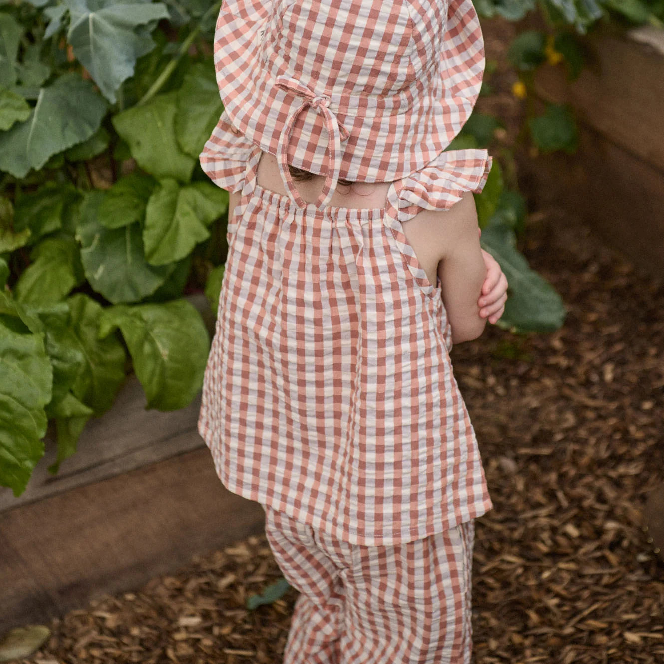 PETAL TOP - Dandelion Gingham | Nature Baby