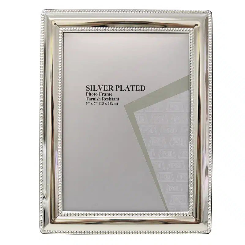 Silver Plated Dainty 5×7" Picture Frame | Le Forge