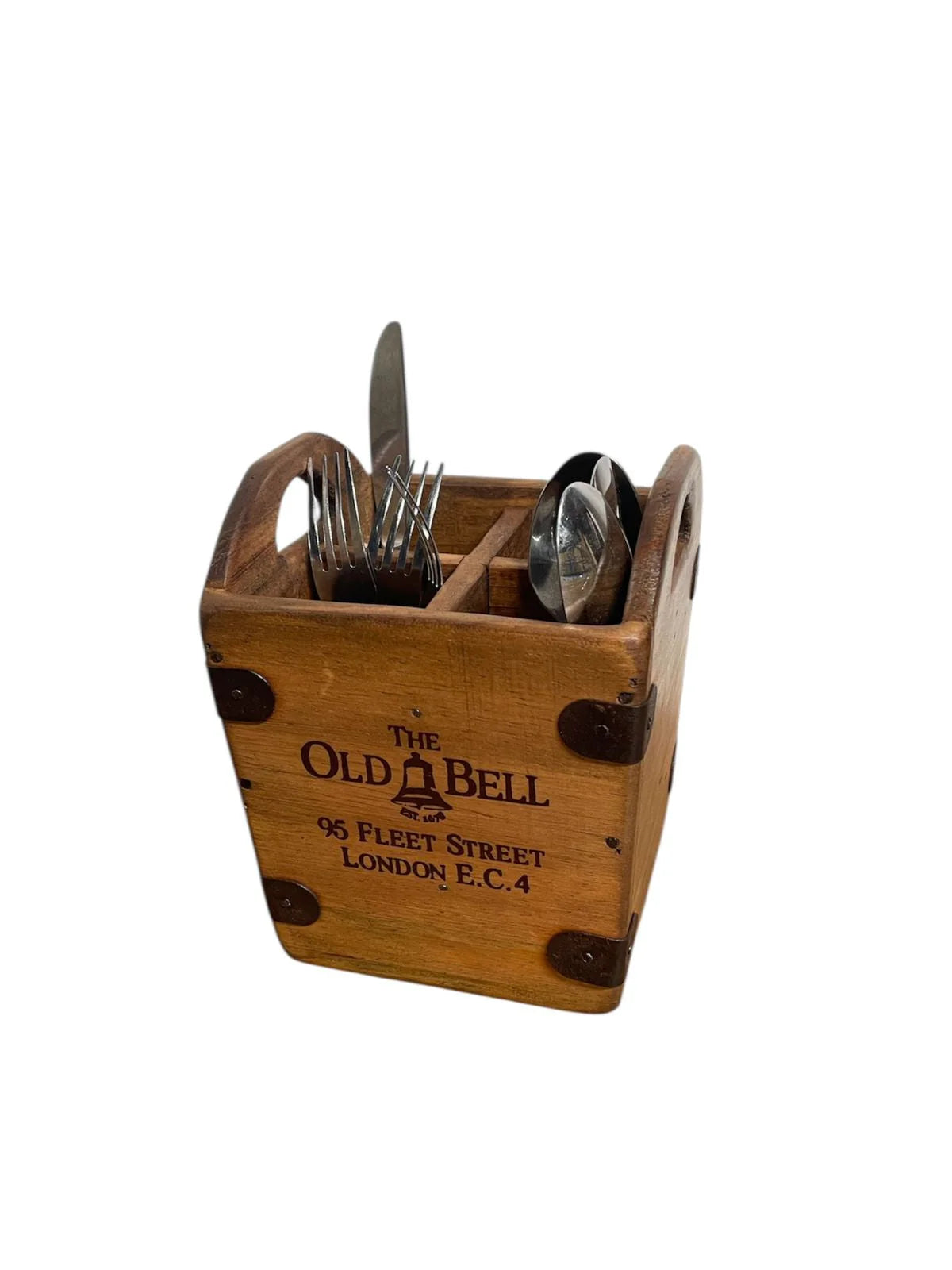Square Cutlery Box With Handle | Blue Goose Imports