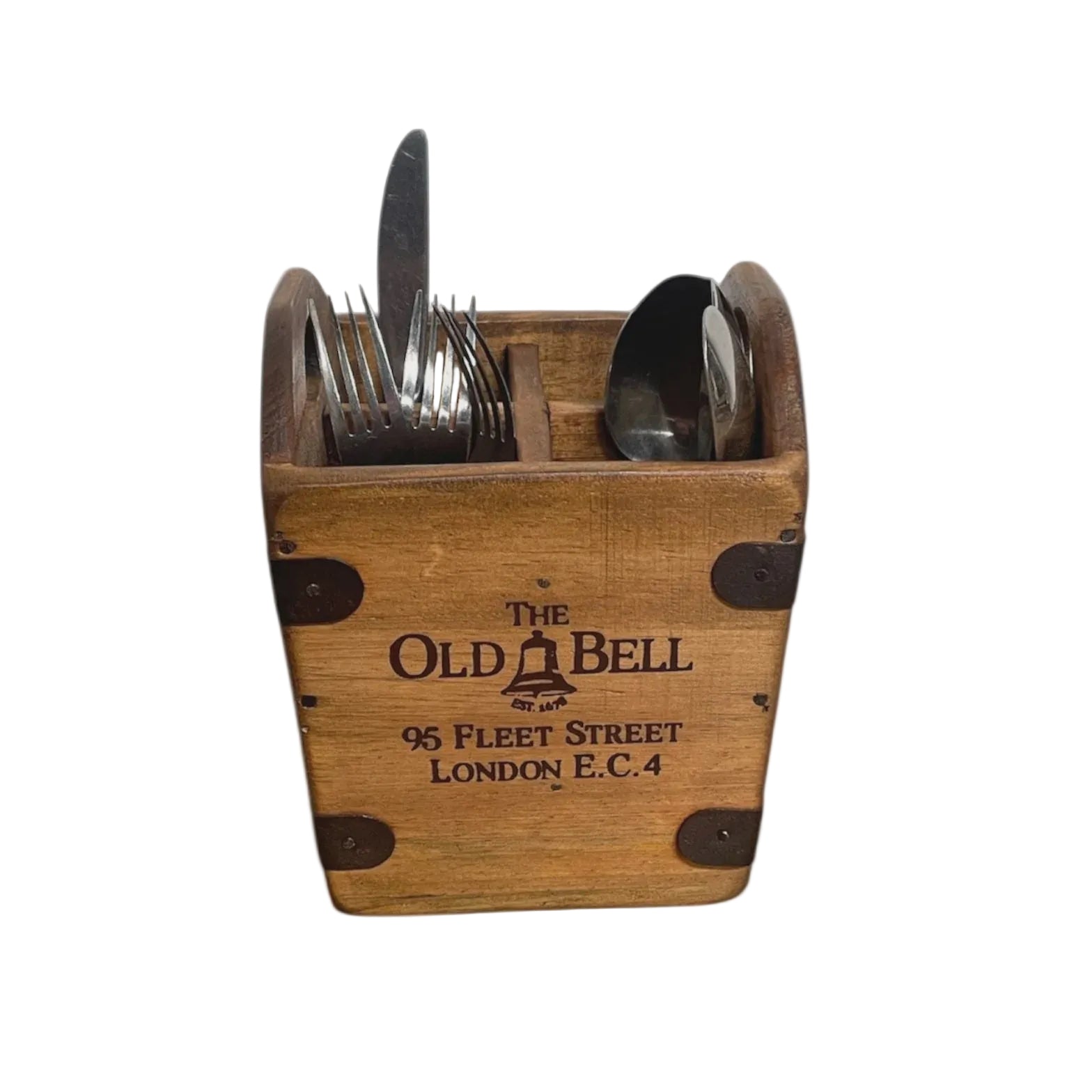 Square Cutlery Box With Handle | Blue Goose Imports
