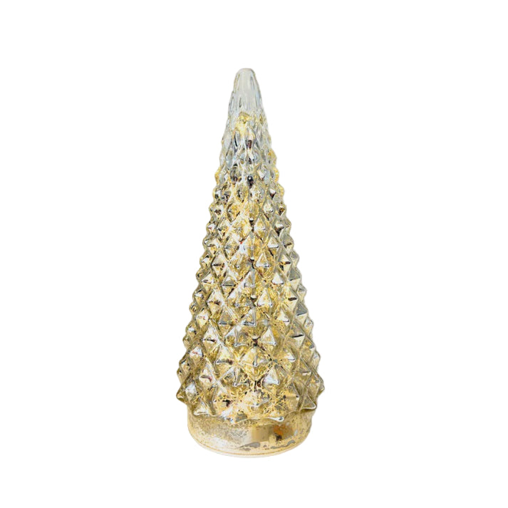 33cm Silver Pinecone Glass Tree | Stellar Haus