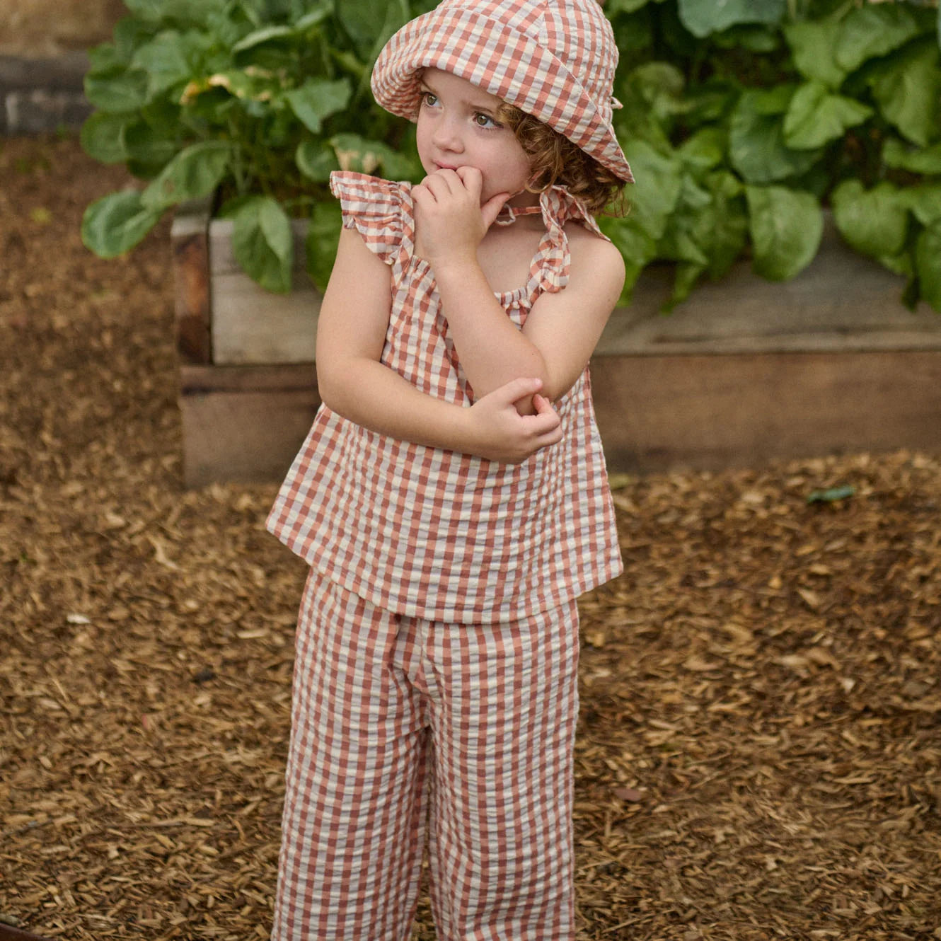 PIPPIN PANTS - Dandelion Gingham | Nature Baby