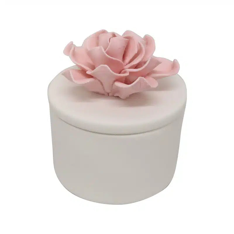 Flower Trinket Box - Small - White + Light Pink | Le Forge