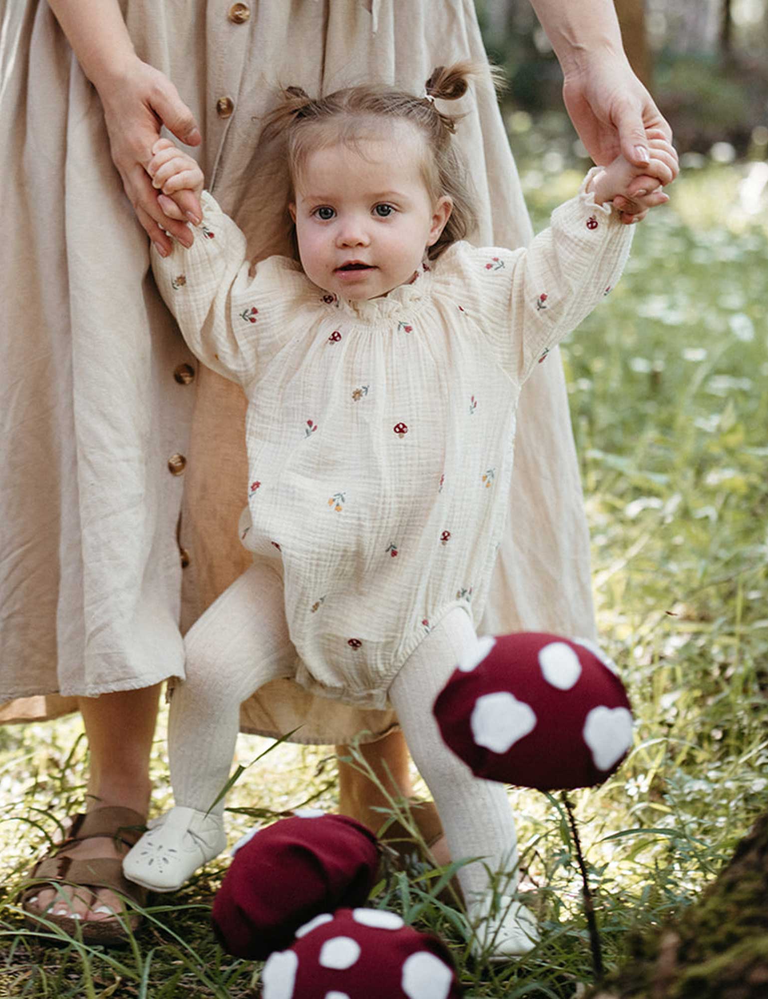 Embroidered Bodysuit - Forest Broderie | Purebaby