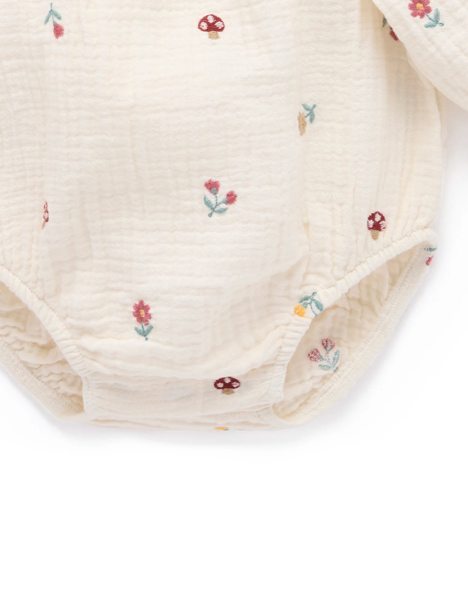 Embroidered Bodysuit - Forest Broderie | Purebaby