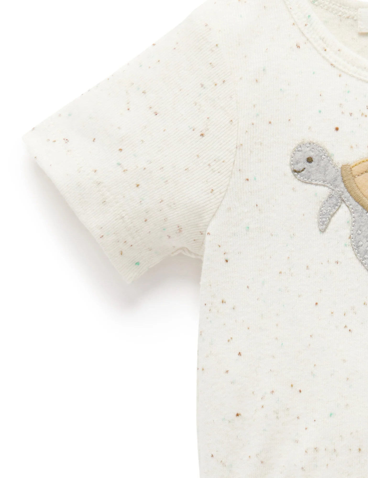 APPLIQUED BODYSUIT - DRIFTWOOD NEPPY | Purebaby