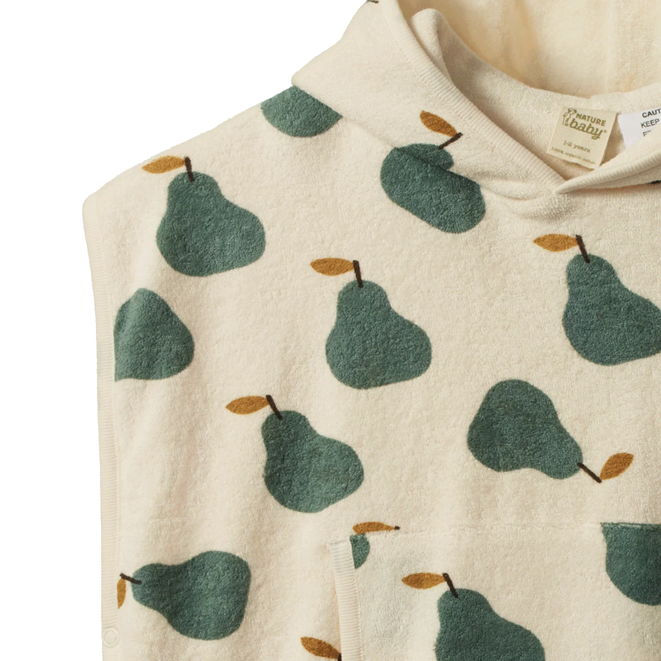 PONCHO TOWEL - Pear Print | Nature Baby