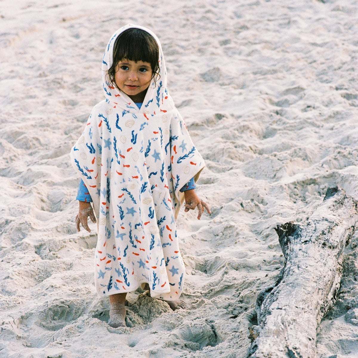 PONCHO TOWEL - Snorkel Print Terry | Nature Baby