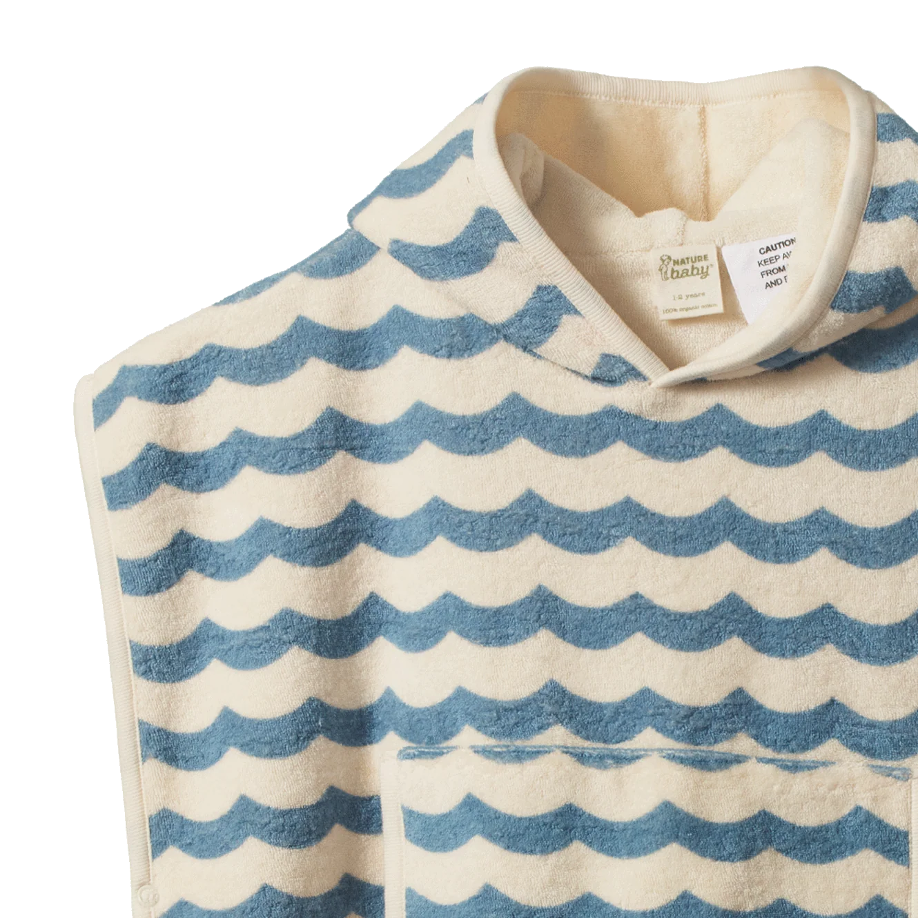 PONCHO TOWEL - Waves Print | Nature Baby