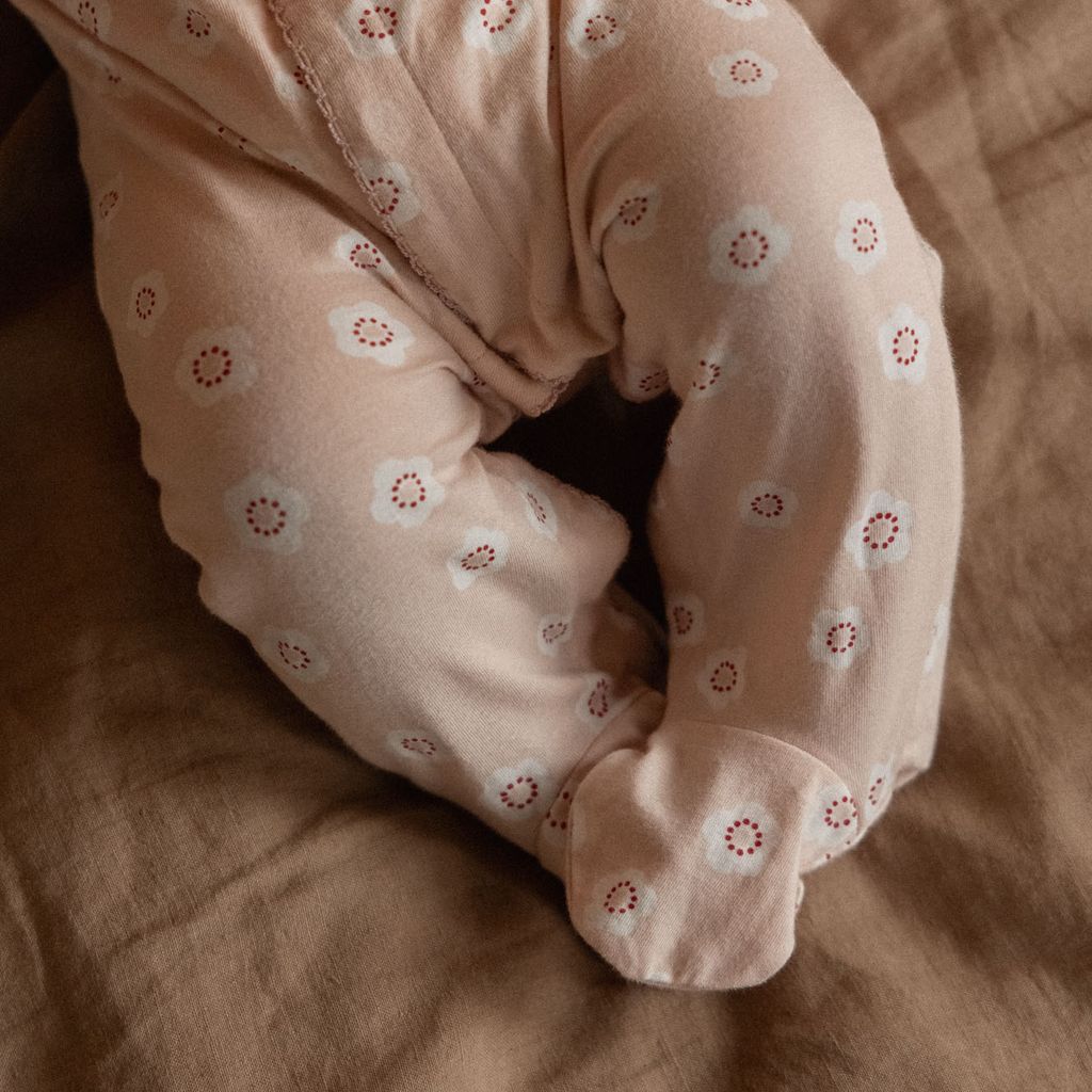 LUCY SUIT - Flora Stamp Rose Dust Print | Nature Baby