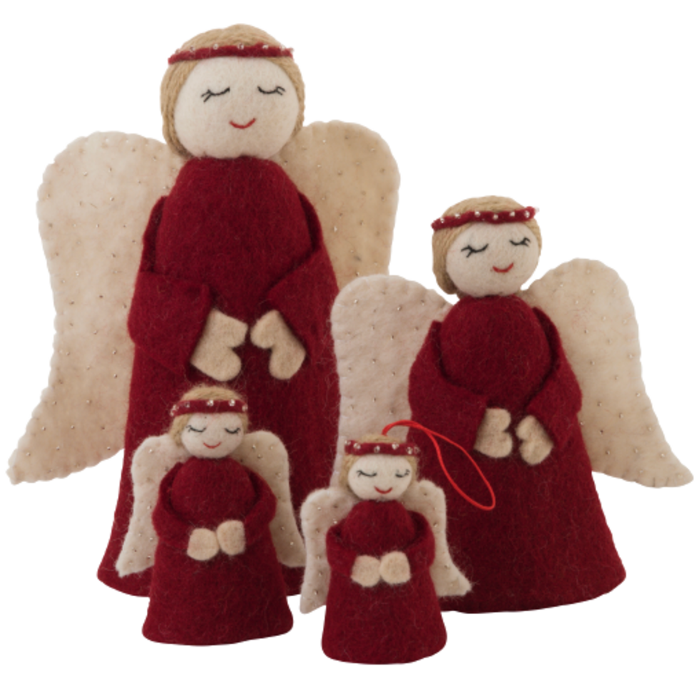 Angel family – Red Style: Tree Topper | Pashom