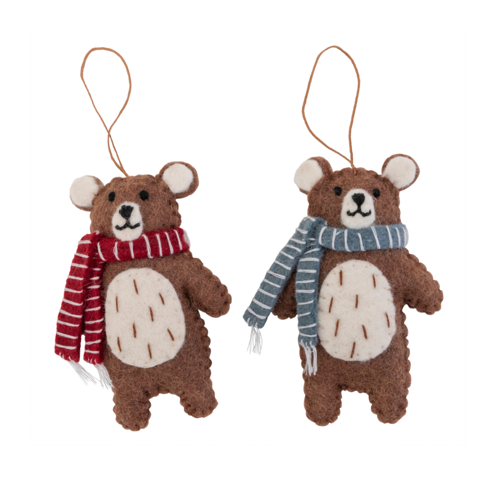 Bears w striped scarf - Blue | Pashom