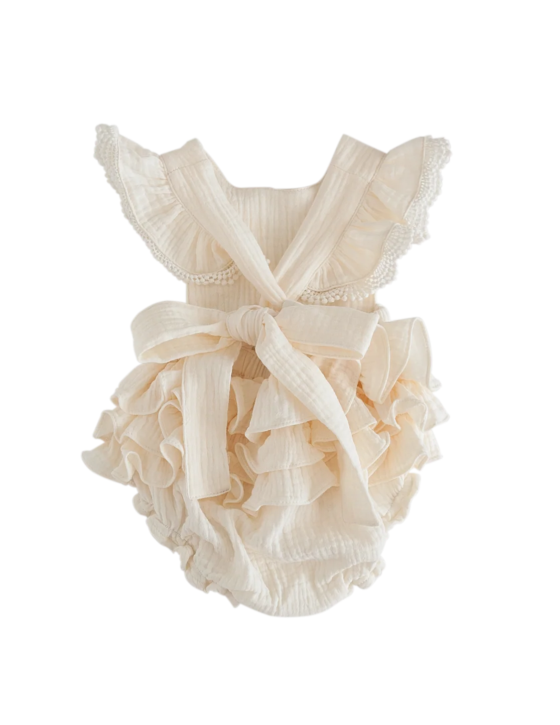 Luiliana Muslin Playsuit - Cream | Karibou