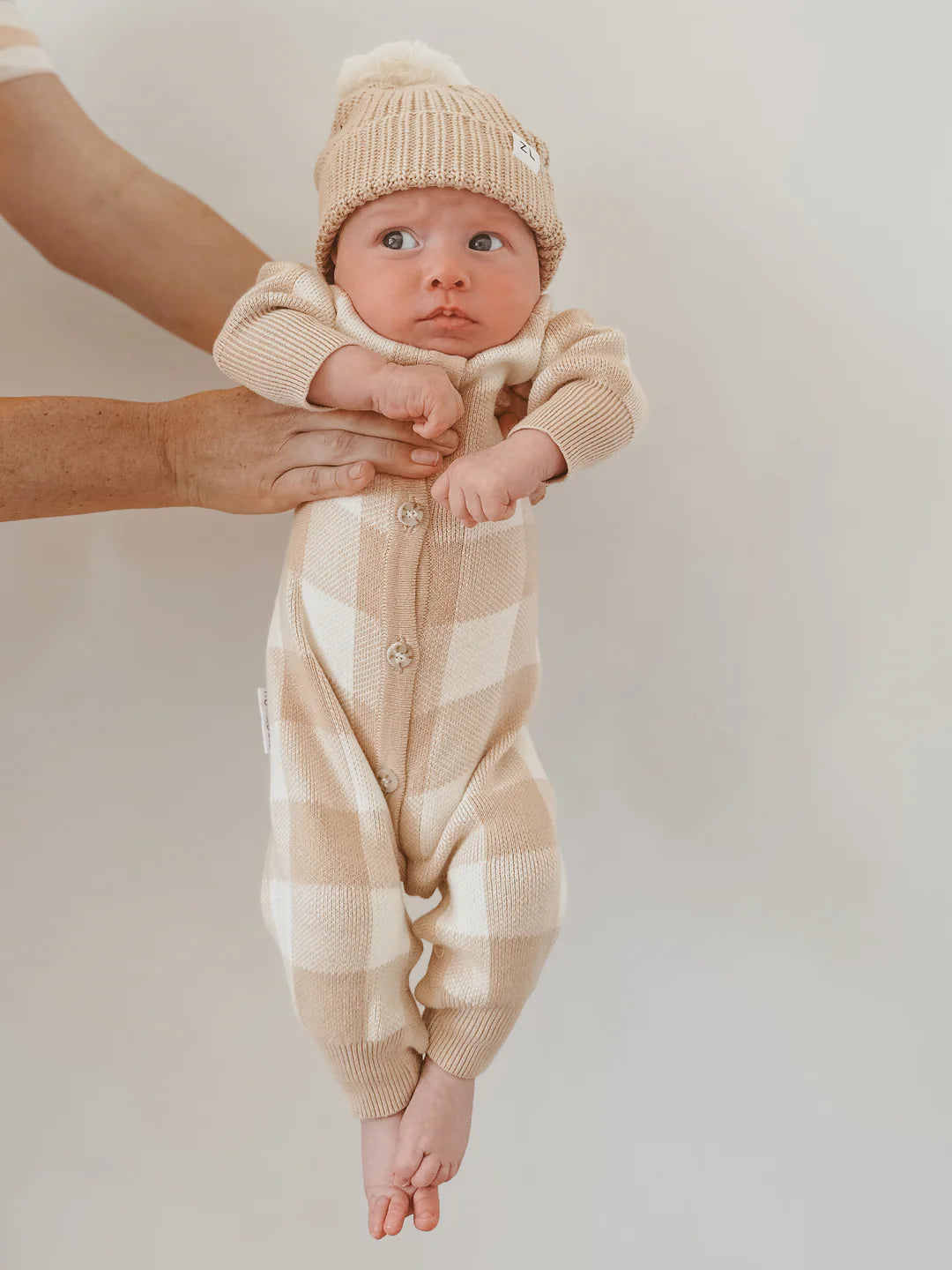 Classic Knit Romper - Gingham | Ziggy Lou