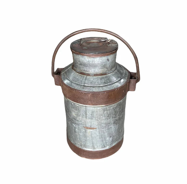 Iron Milk Can - medium | Blue goose Imports