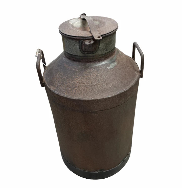 Iron Milk Can - medium | Blue goose Imports