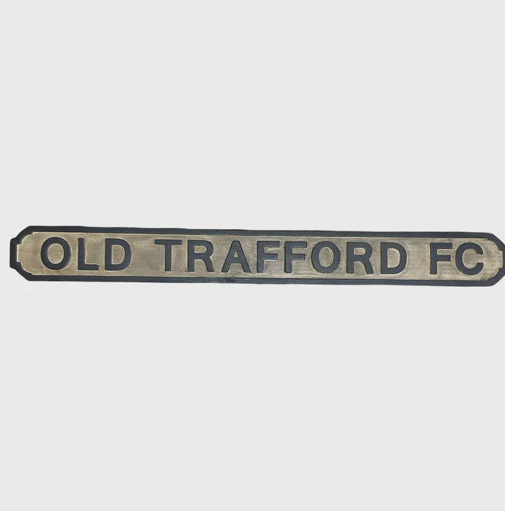 Old Trafford Wooden Sign | Blue Goose Imports