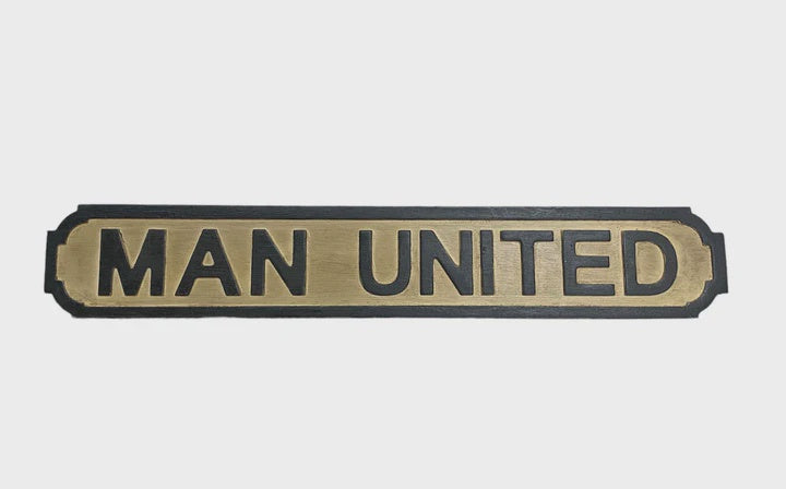 Man United Wooden Sign | Blue Goose Imports