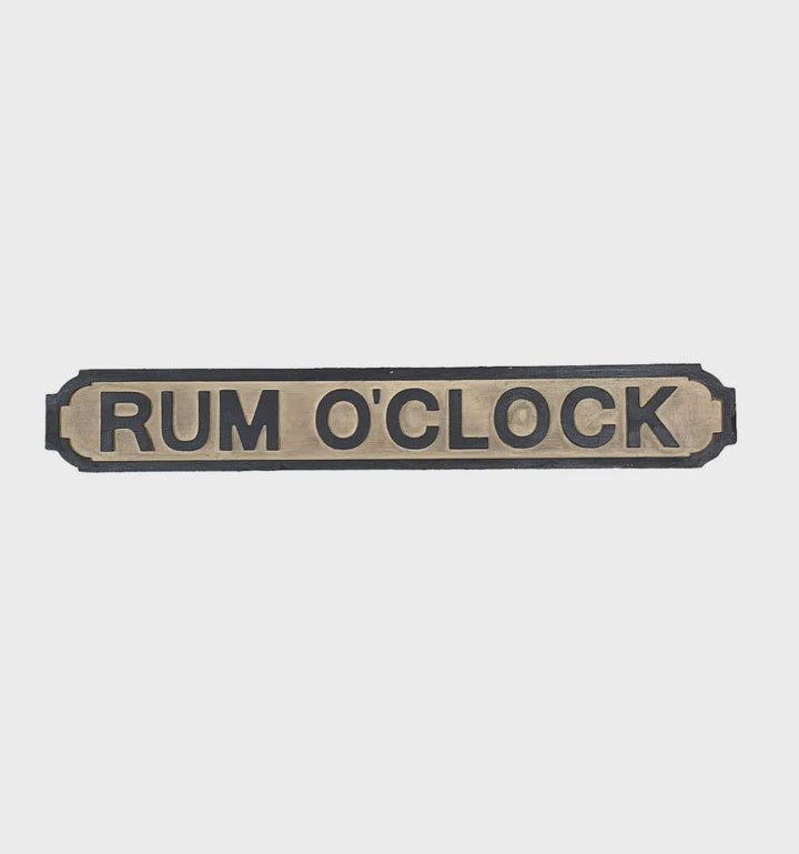 Rum O'Clock Sign | Blue Goose Imports