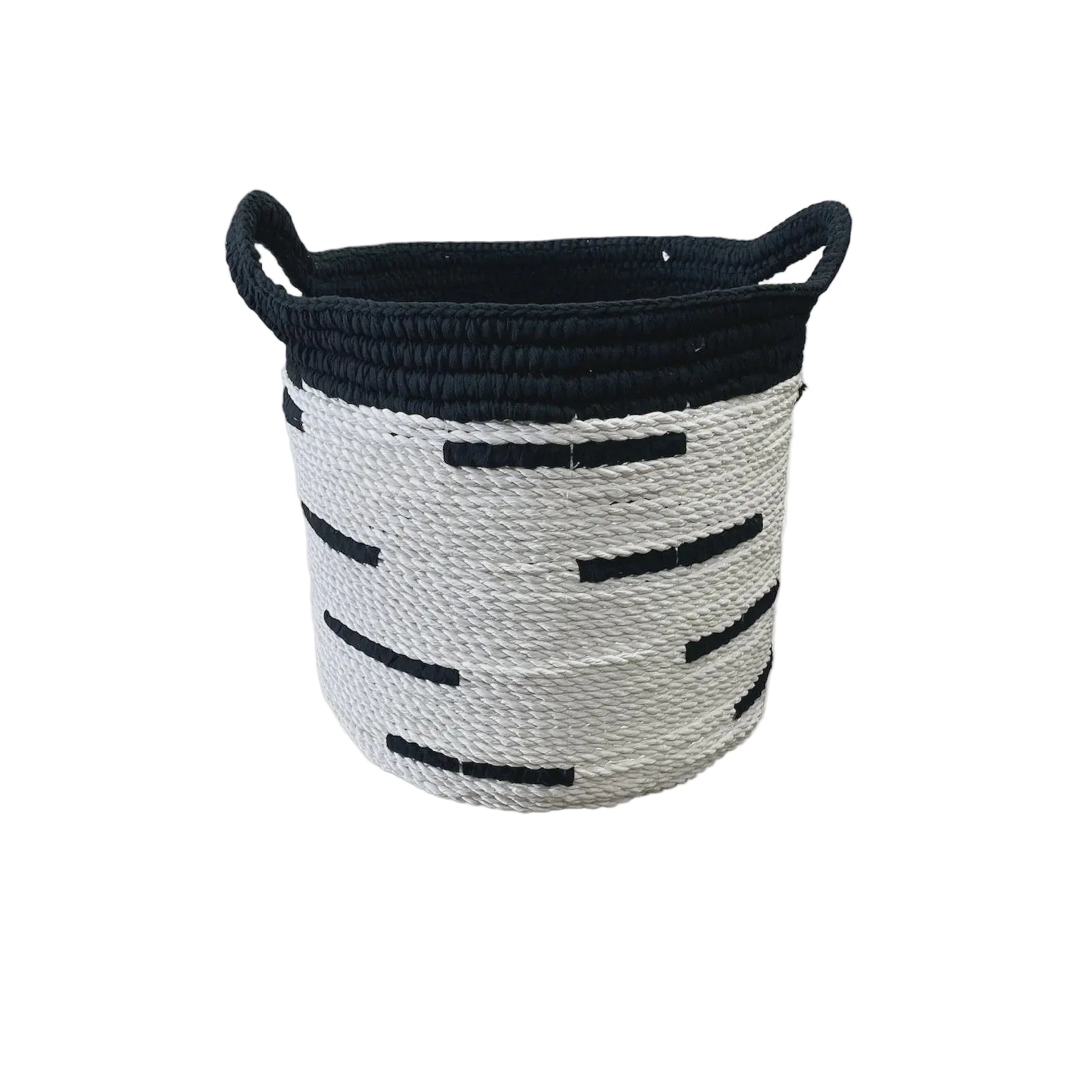 Maui Seagrass Basket - B&W | Blue Goose Imports