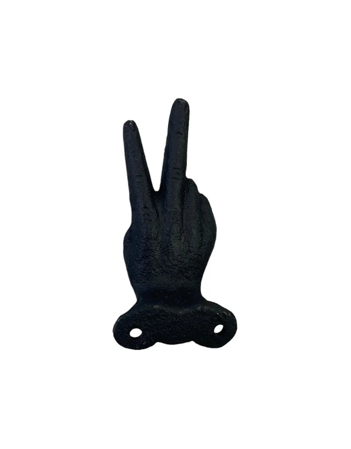 Victory Sign Wall Hook | Blue Goose Imports