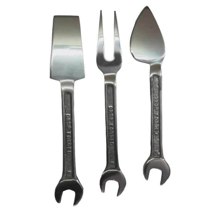 Spanner Cheese Knives Set of 3 | Blue Goose Imports