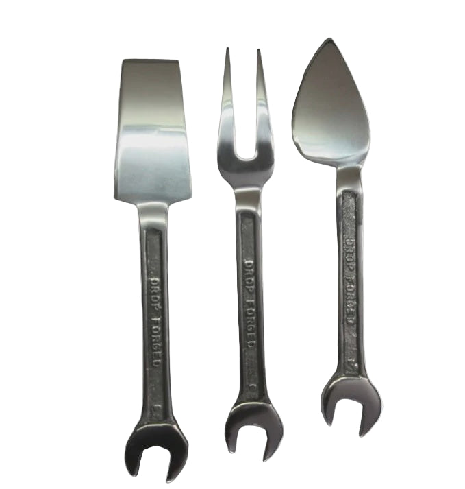Spanner Cheese Knives Set of 3 | Blue Goose Imports