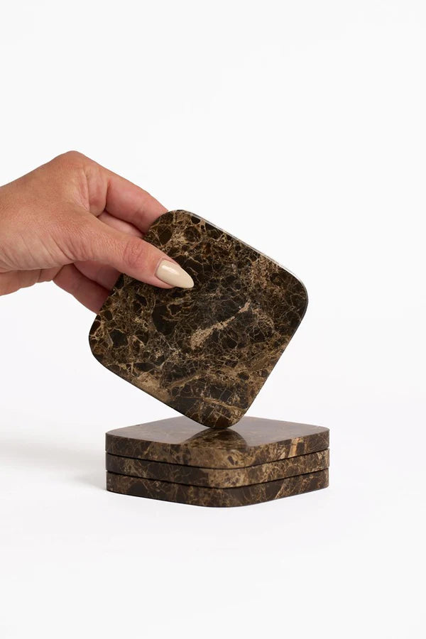 Stone Coasters - Dark Marble | Ned Collections