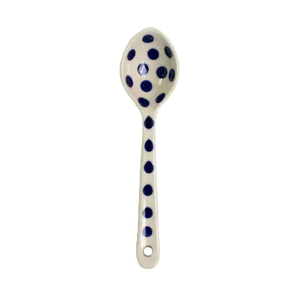 Teaspoon - White/Blue Spot | Polish Ceramics