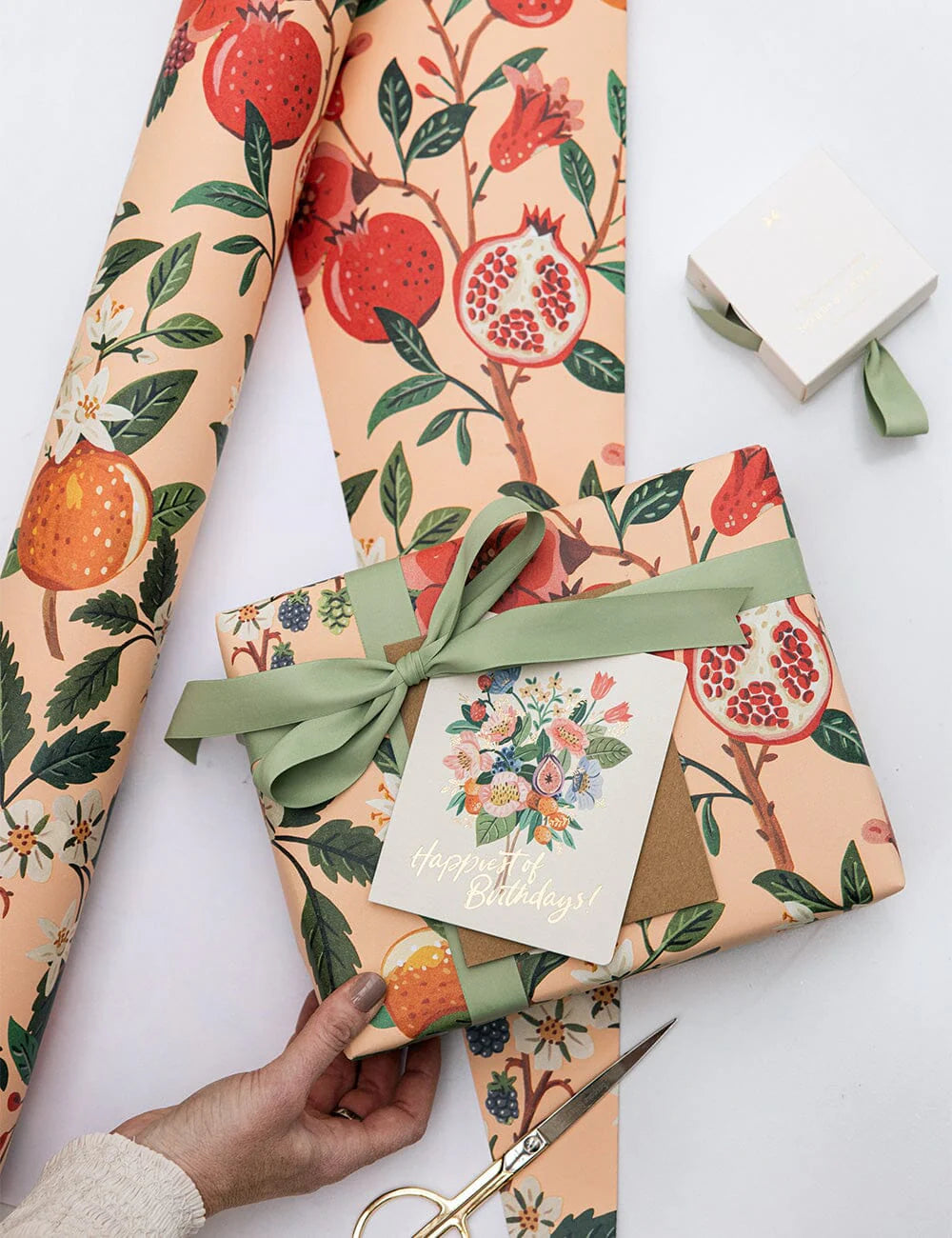 Gift Wrap Roll 3m - Pomegranate | Bespoke Letterpress