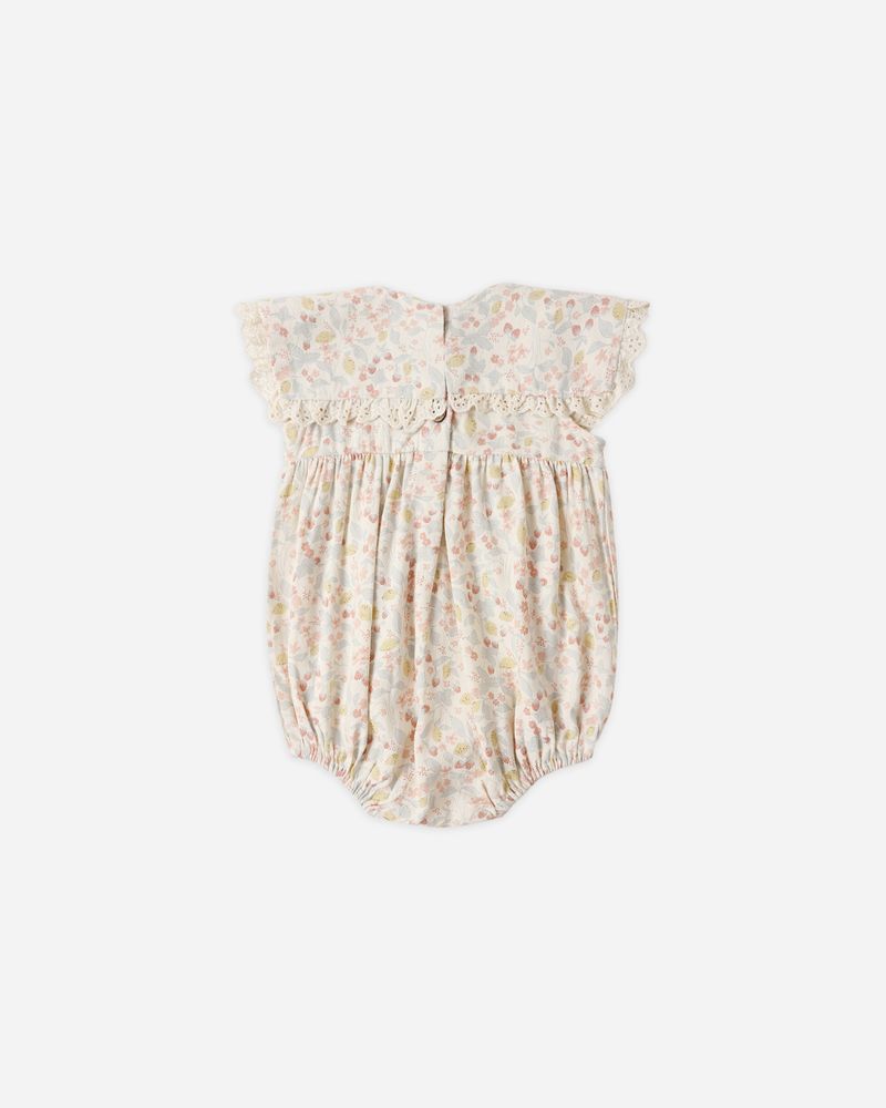 Porter Romper || Summer Garden - Ivory | Rylee + Cru