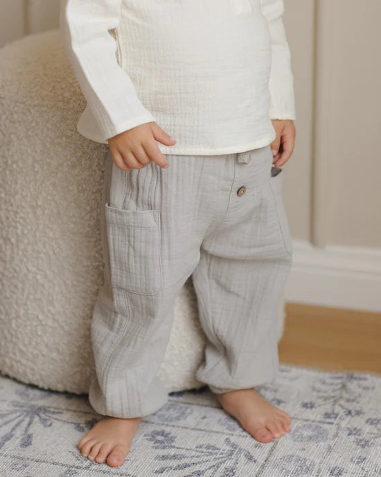 LUCA PANT || FOG |  Quincy Mae