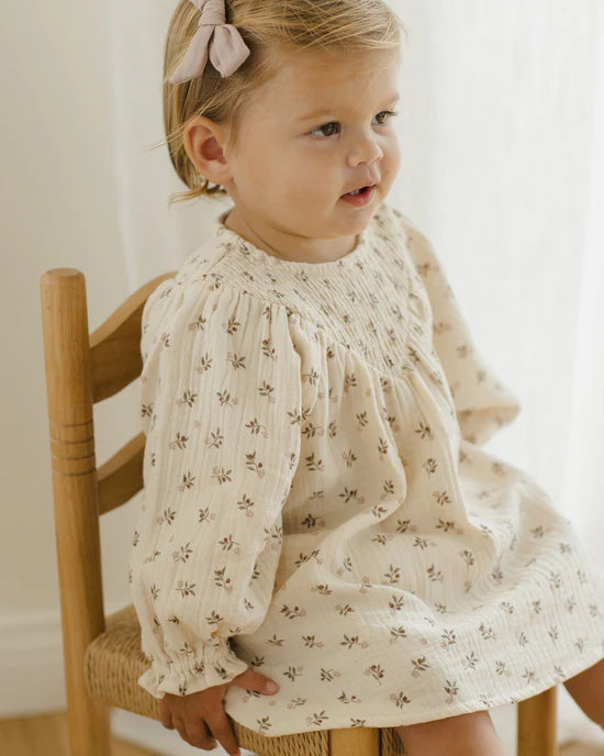 V SMOCKED DRESS || HOLLY  BERRY | Quincy Mae