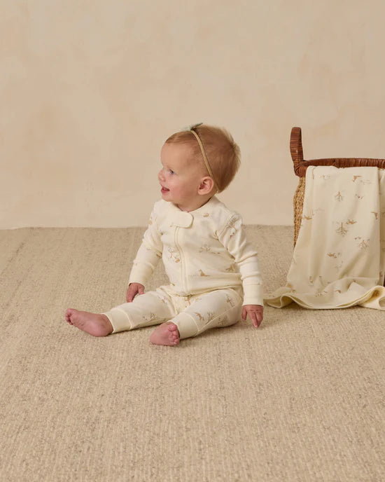ZIP LONG SLEEVE SLEEPER || FOX LAND | Quincy Mae