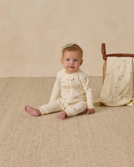 ZIP LONG SLEEVE SLEEPER || FOX LAND | Quincy Mae