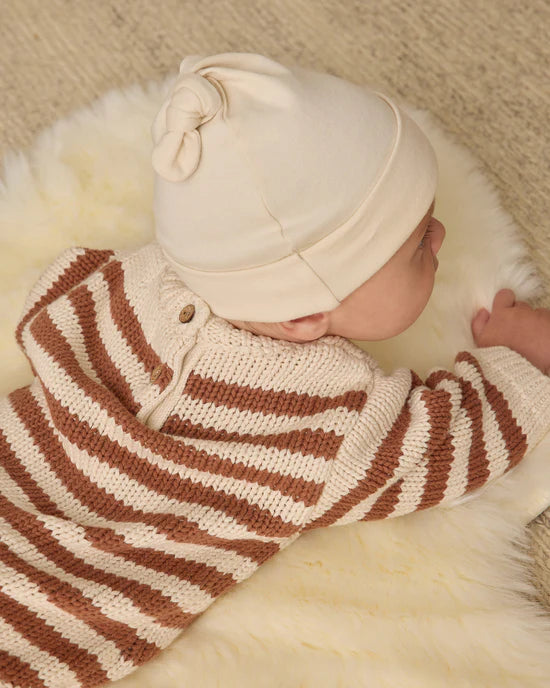 KNOTTED BABY HAT || NATURAL | Quincy Mae