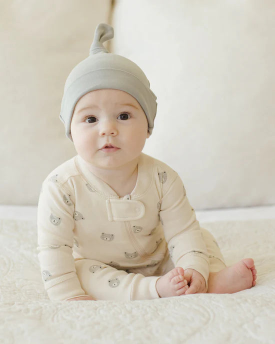 ZIP LONG SLEEVE SLEEPER || BEARS | Quincy Mae