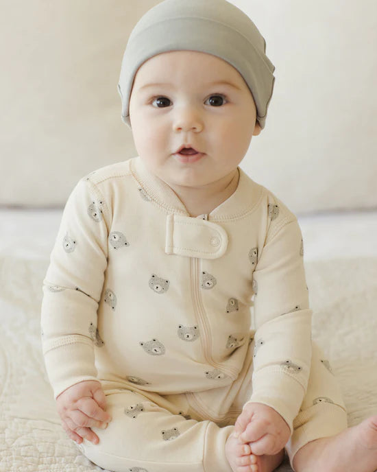 ZIP LONG SLEEVE SLEEPER || BEARS | Quincy Mae