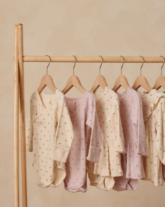 SIDE SNAP BODYSUIT || BLUE DITSY | Quincy Mae