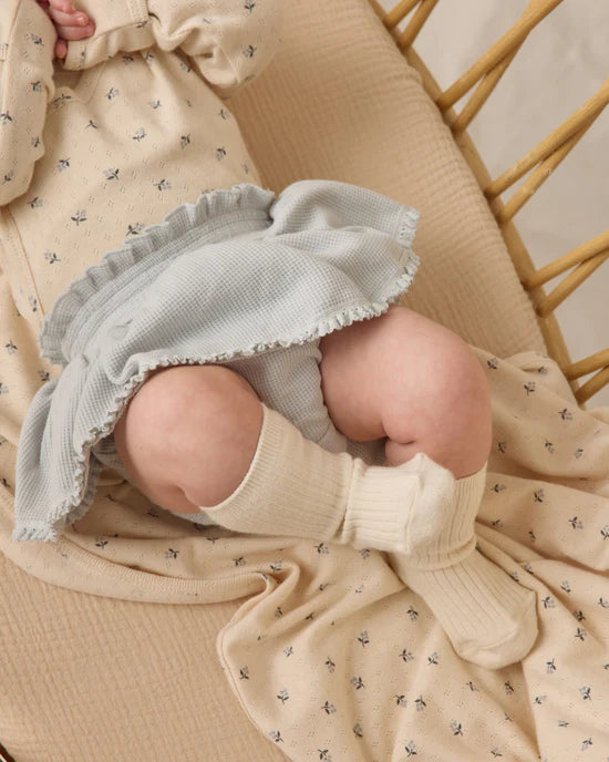 SIDE SNAP BODYSUIT || BLUE DITSY | Quincy Mae