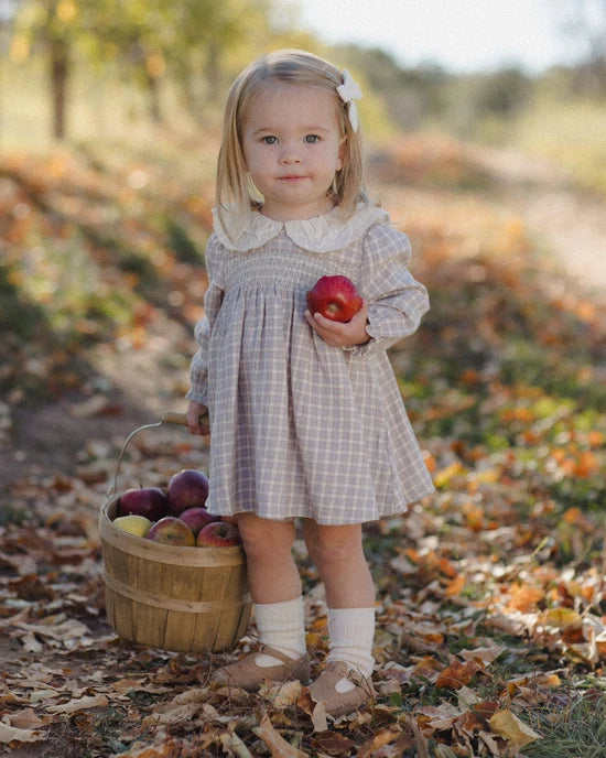 CALLIE DRESS BLUE GINGHAM - CLOUD | Quincy Mae