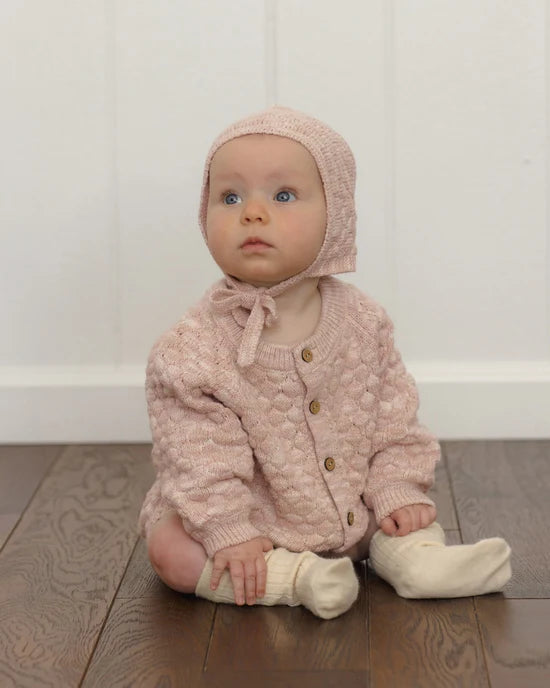 KNIT BONNET DUSTY ROSE SPECKLE | Quincy Mae