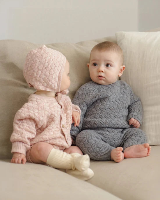 KNIT BONNET DUSTY ROSE SPECKLE | Quincy Mae