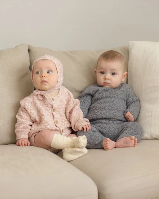 KNIT BONNET DUSTY ROSE SPECKLE | Quincy Mae