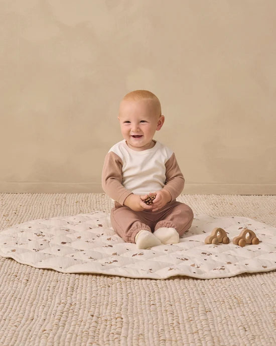 BABY PLAY MAT WOODLAND - NATURAL | Quincy Mae